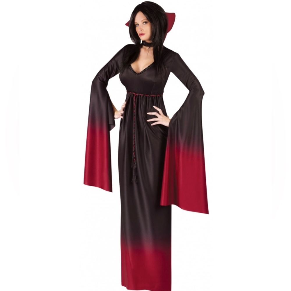 Elegant Black and Red Women's Costume